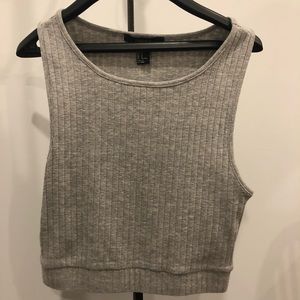 Forever 21 gray crop tank
